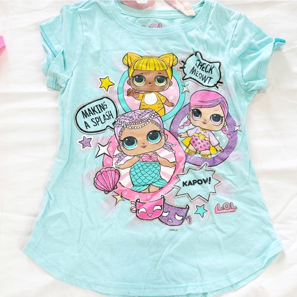 Mix Lot of 7 Cat & Jack TCP Disney Girls Shirts PJs Bathing Suit Sz 7/8 Clothes - Picture 2 of 6